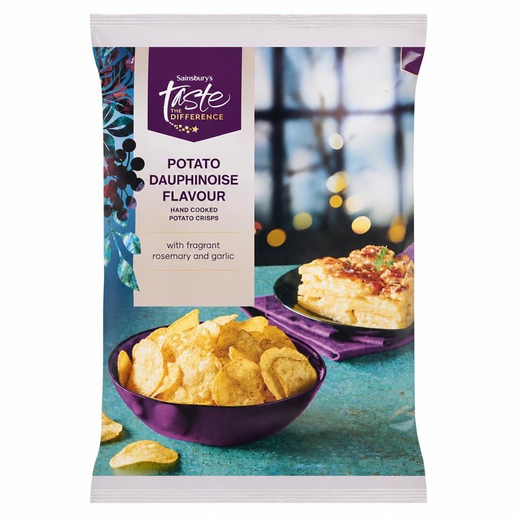 Sainsbury's 150g Potato Dauphinoise Flavour Hand Cooked Potato Crisps, Taste the Difference