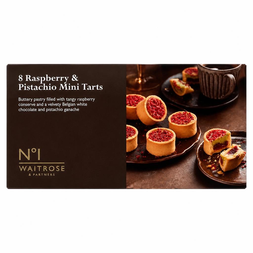 No.1 8 Raspberry & Pistachio Mini Tarts