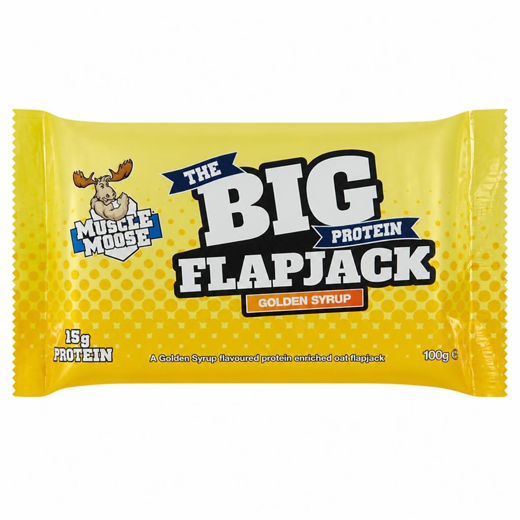 Muscle Moose Big Protein Flapjack Golden Syrup 100g