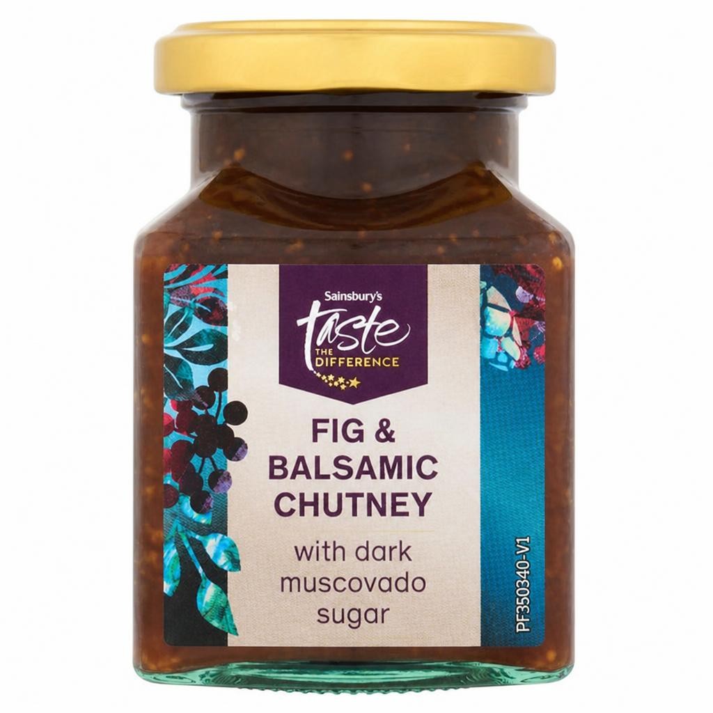 Sainsbury's 220g Fig & Balsamic Chutney with Dark Muscovado Sugar, Taste the Difference