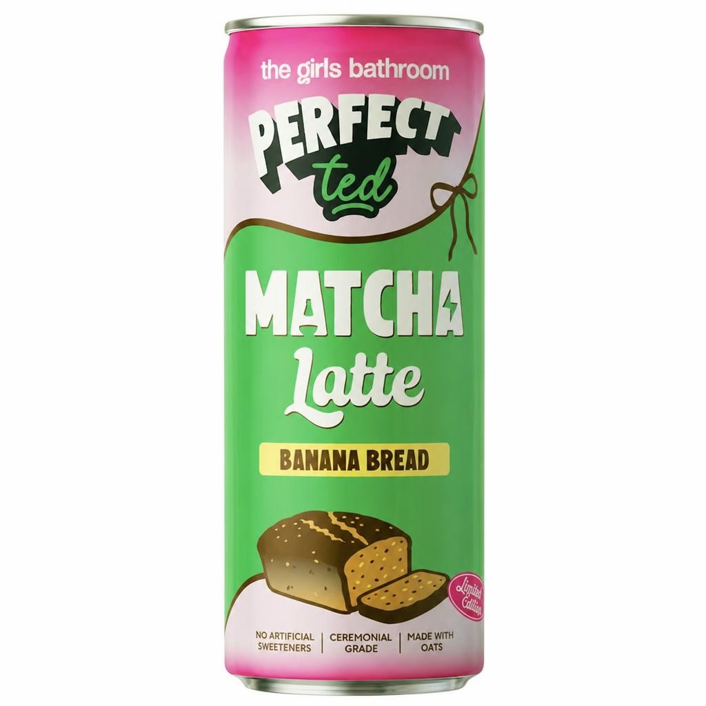 PerfectTed x The Girls Bathroom Banana Bread Matcha Latte 250ml