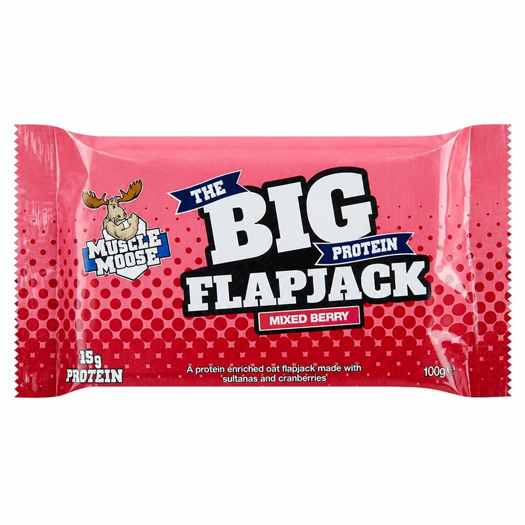 Muscle Moose Big Protein Flapjack Mixed Berry 100g