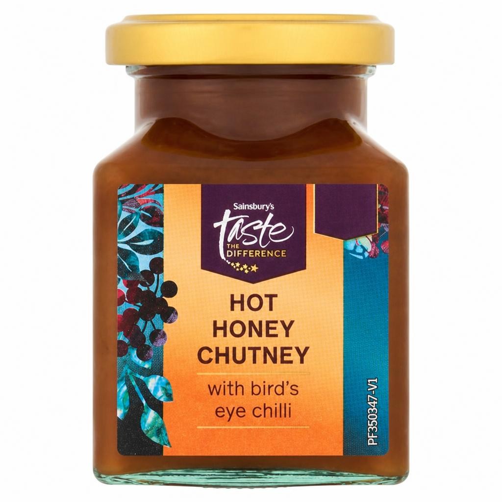 Sainsbury's 220g Hot Honey Chutney with Bird's Eye Chilli, Taste the Difference
