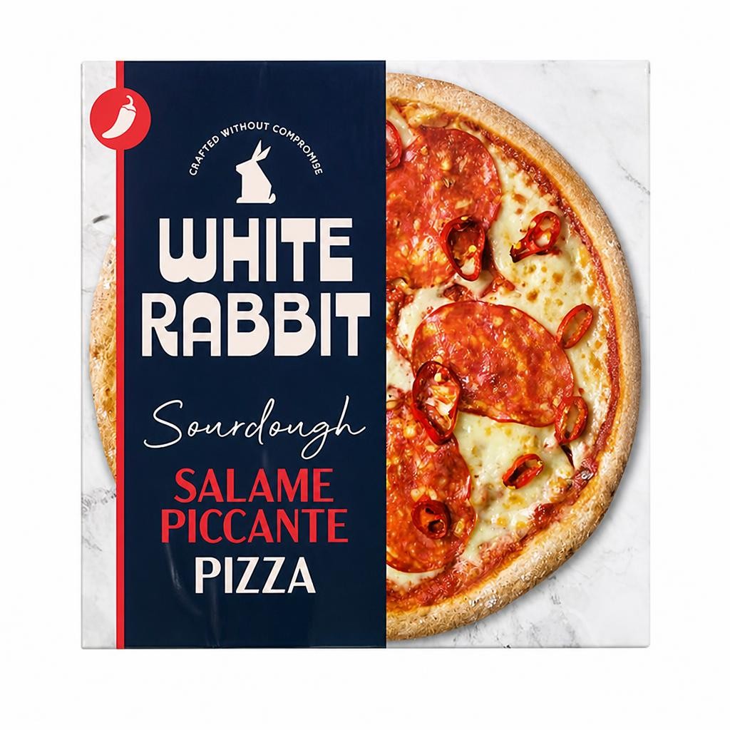 White Rabbit 357g Sourdough Salame Piccante Pizza