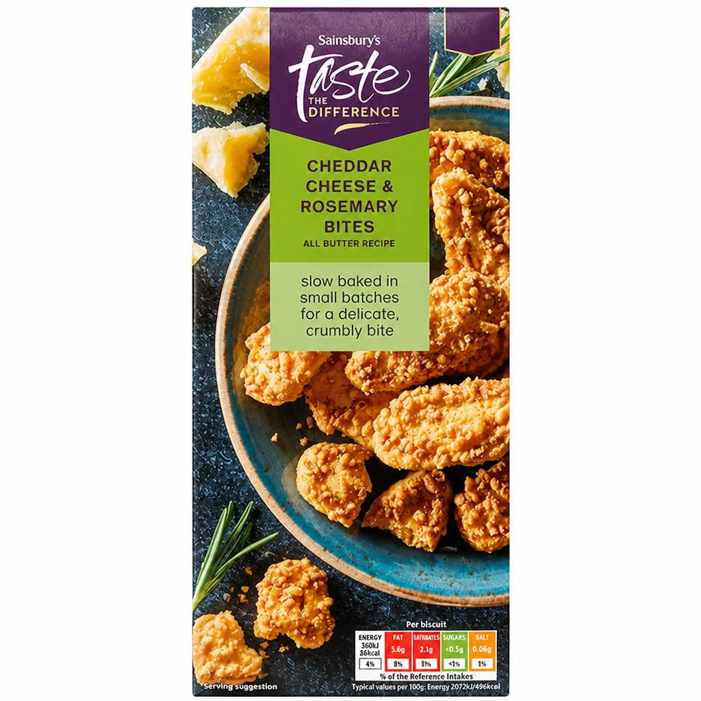 Sainsbury's 100g Cheddar Cheese & Rosemary Bites, Taste the Difference