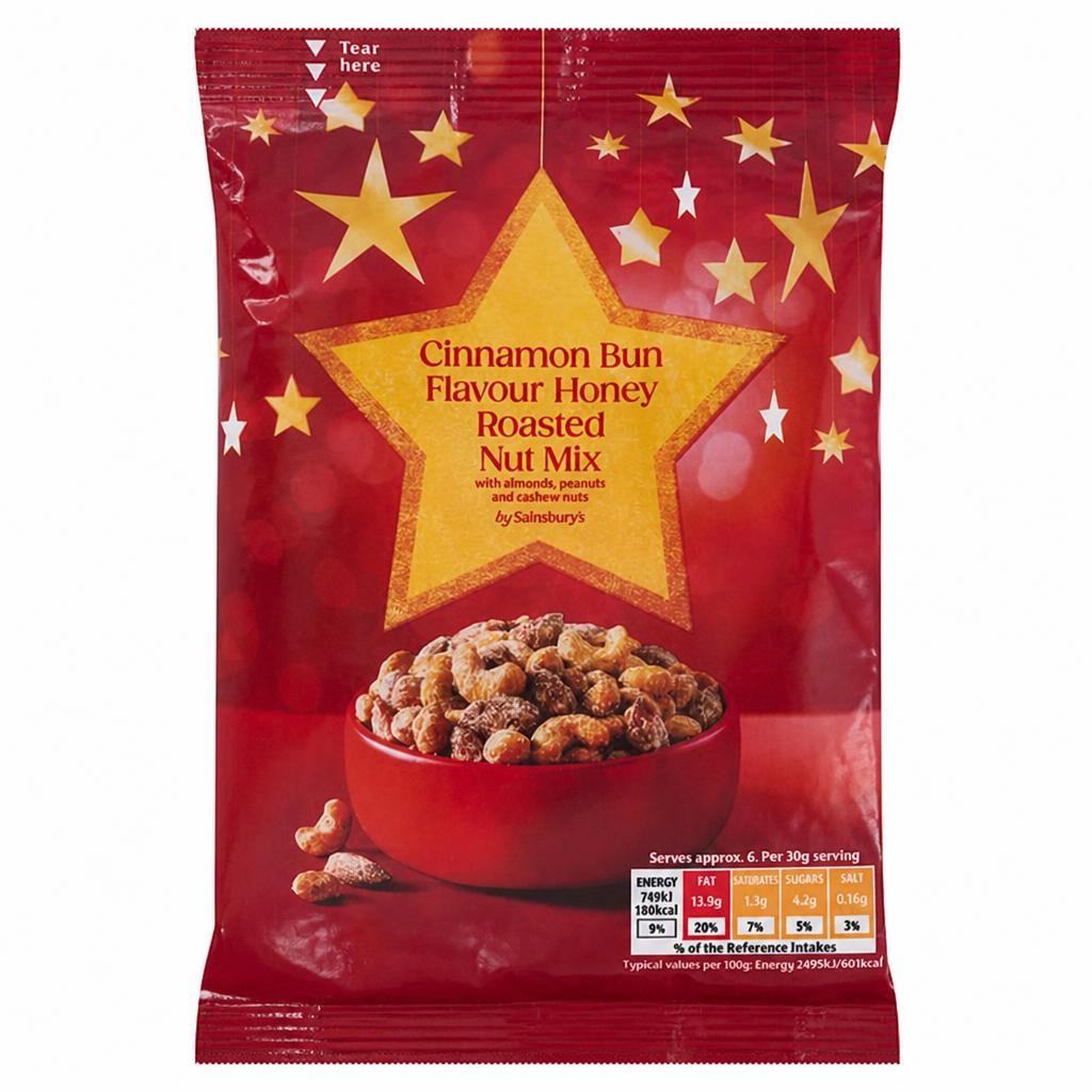 Sainsbury's 200g Cinnamon Bun Flavour Honey Roasted Nut Mix