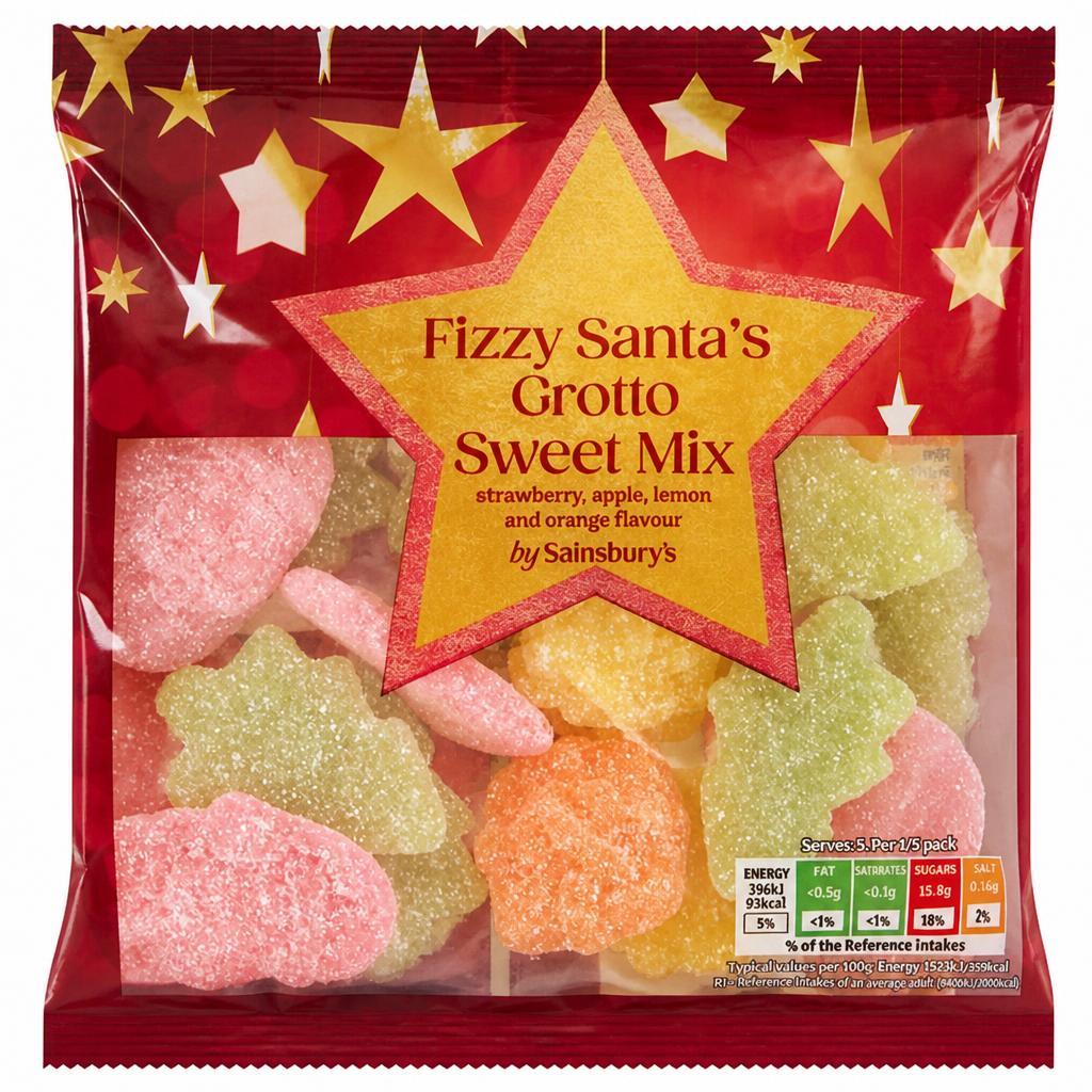 Sainsbury's 130g Fizzy Santa's Grotto Sweet Mix