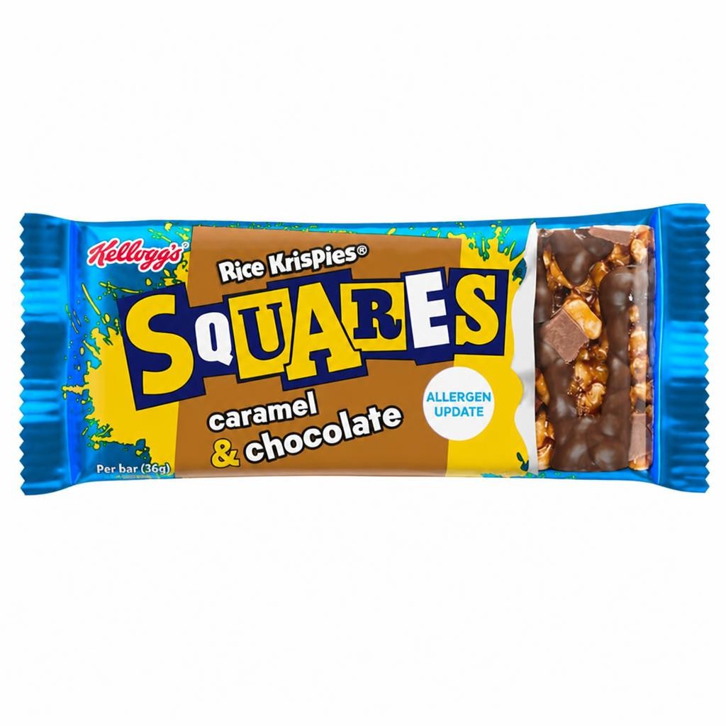 Kellogg's Rice Krispies Squares 30 x 36g Caramel & Chocolate Snack Bars