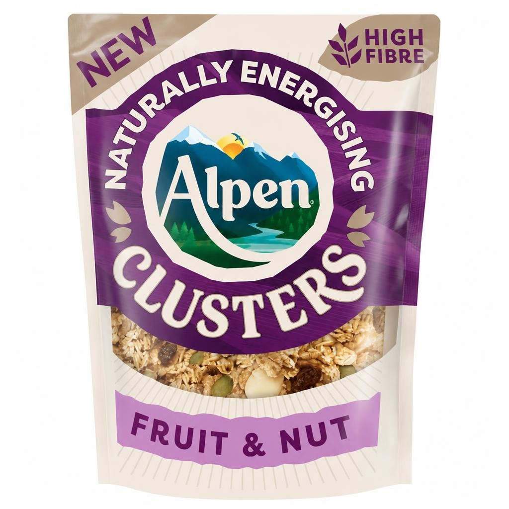 Alpen 400g Fruit & Nut Granola Clusters Breakfast Cereal