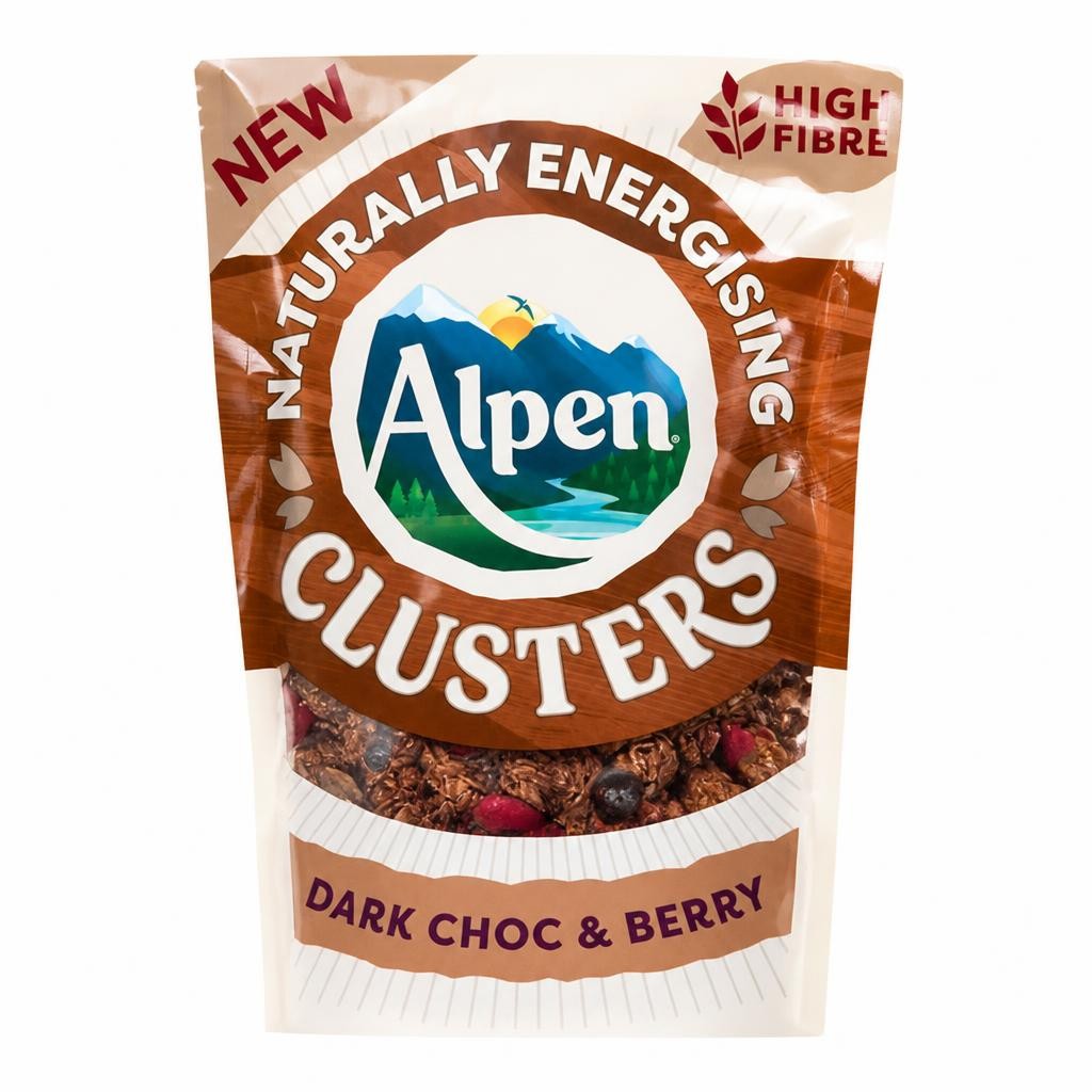 Alpen Clusters 400g Chocolate & Berry Granola Breakfast Cereal