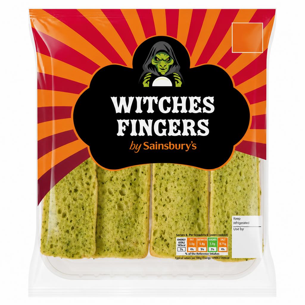 Sainsbury's 122g Witches Fingers Ciabatta Breadsticks