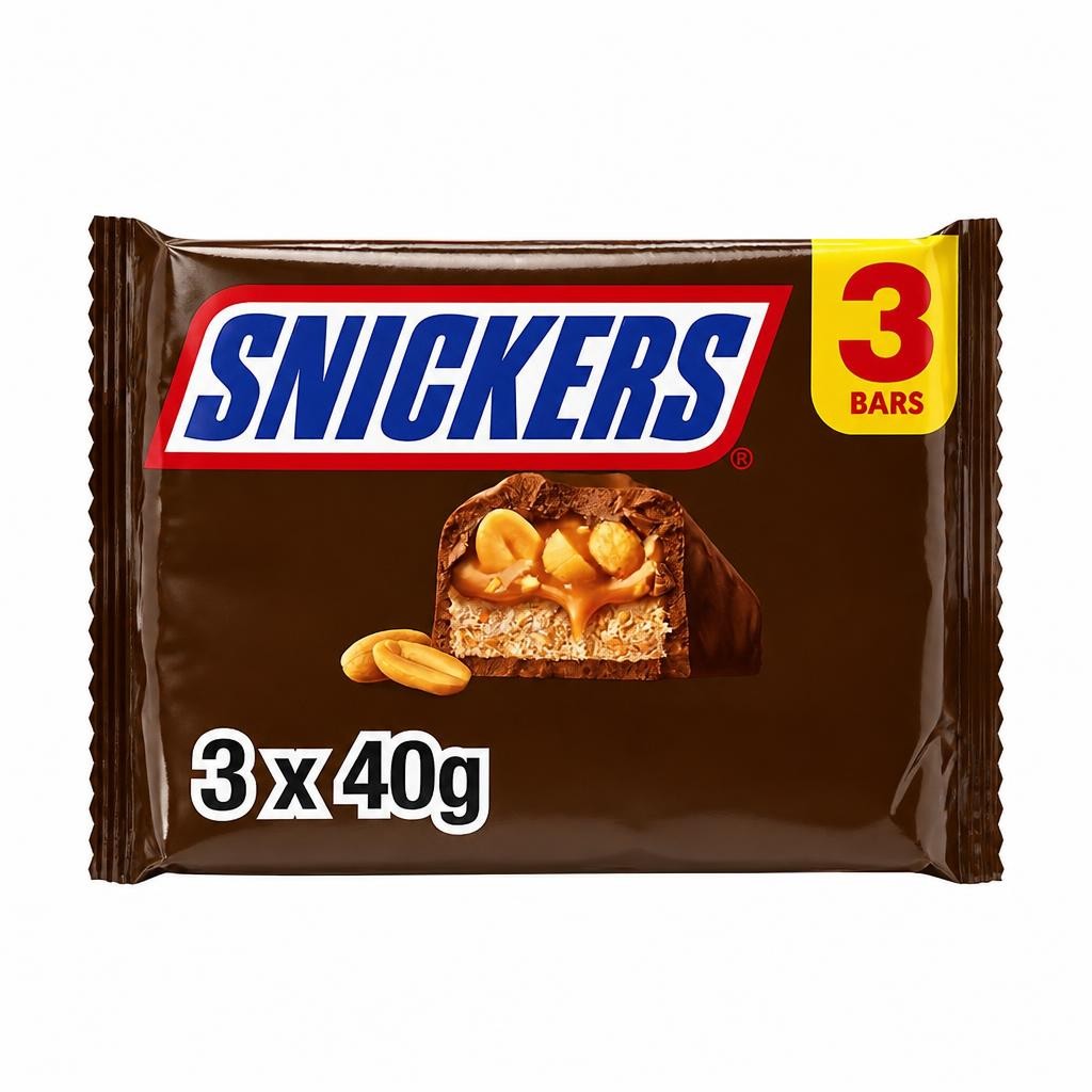 Snickers Milk Chocolate Bars 3 x 40g