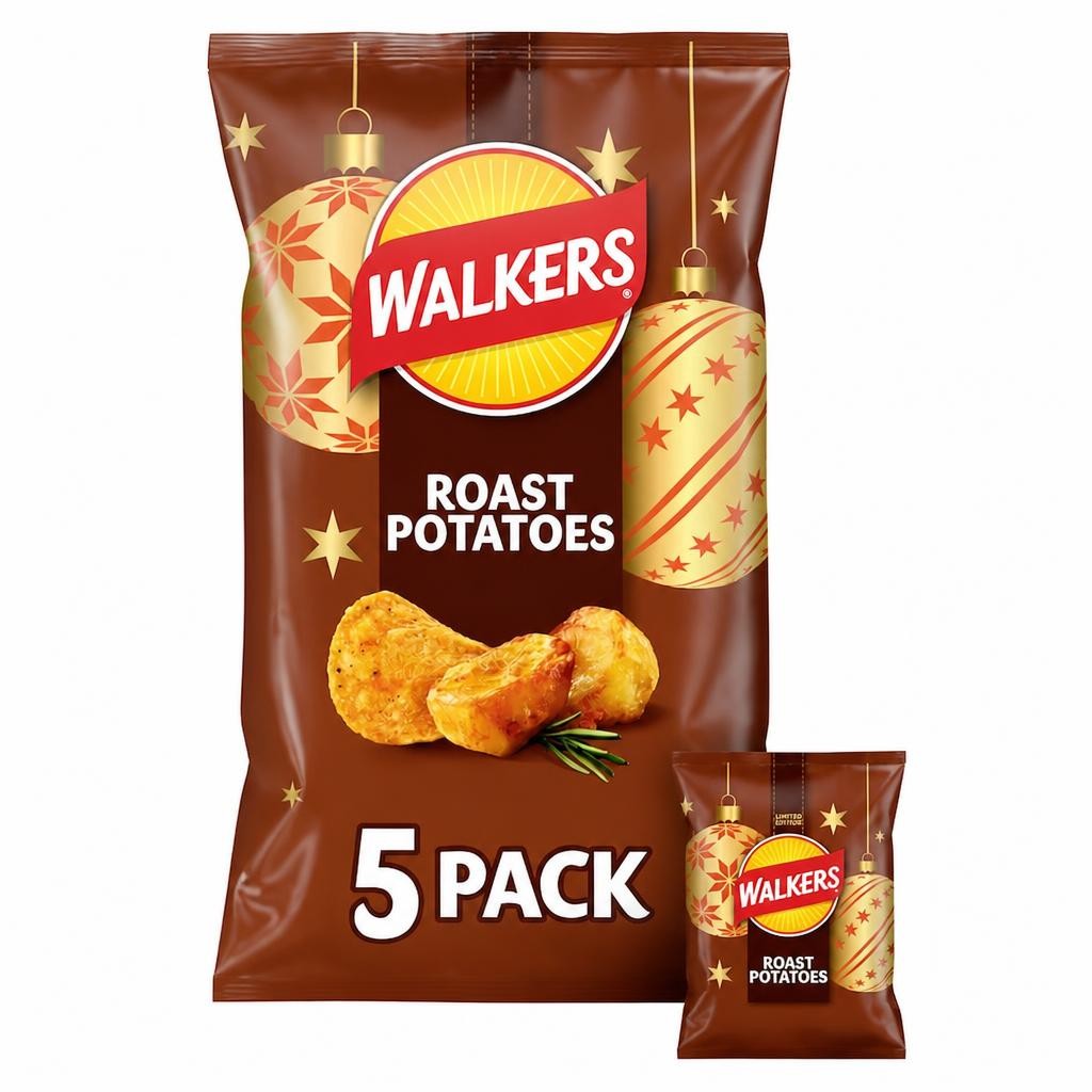 Walkers Limited Edition Crispy Roast Potatoes Flavour Crisps 5x25g