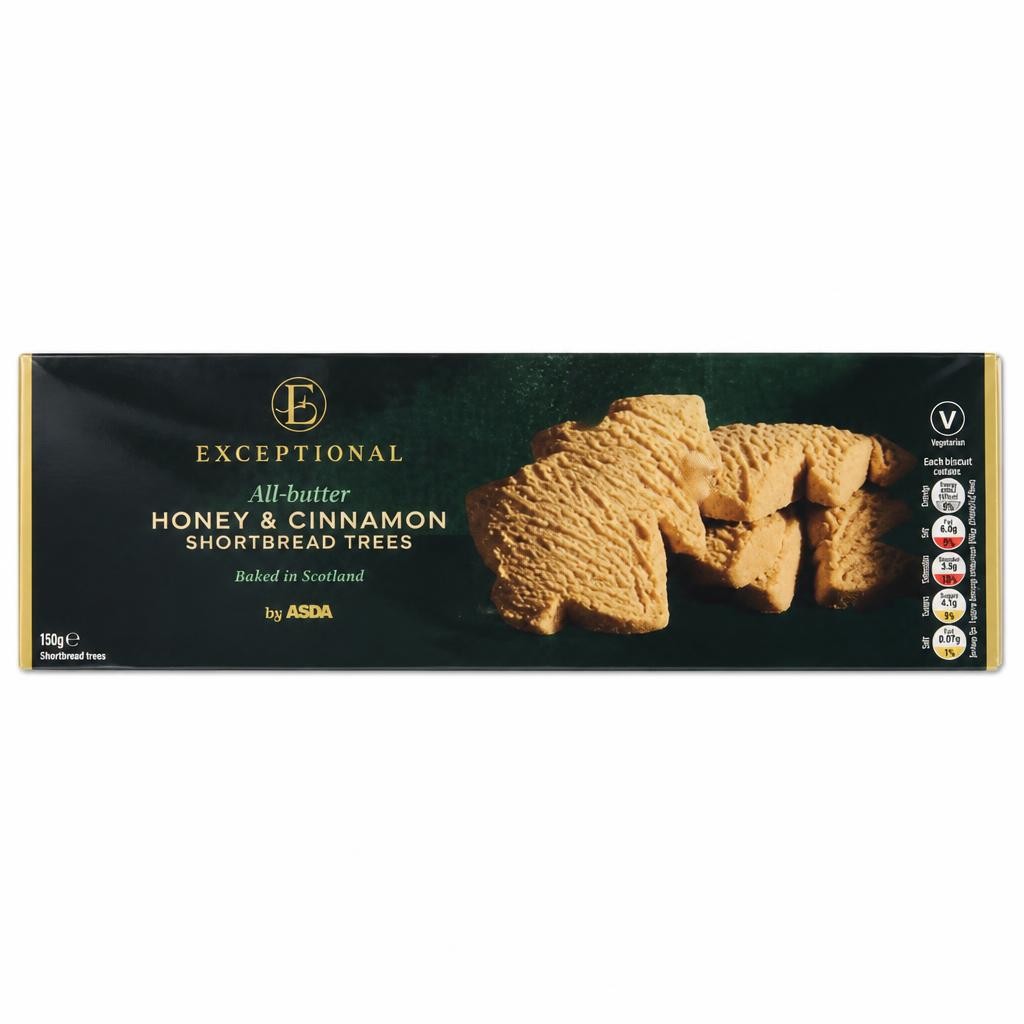 Exceptional by ASDA All-Butter Honey & Cinnamon Shortbread Trees 150g