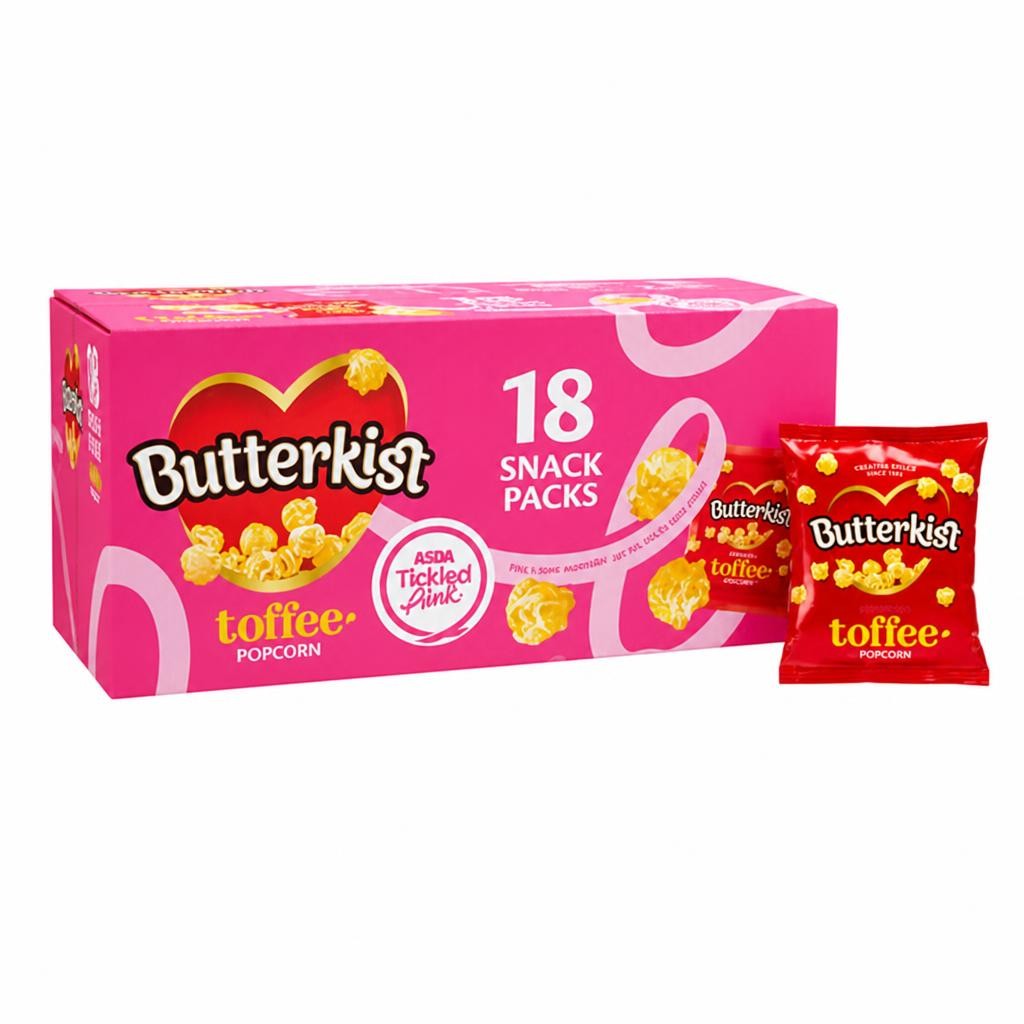 Butterkist Toffee Popcorn Tickled Pink Box