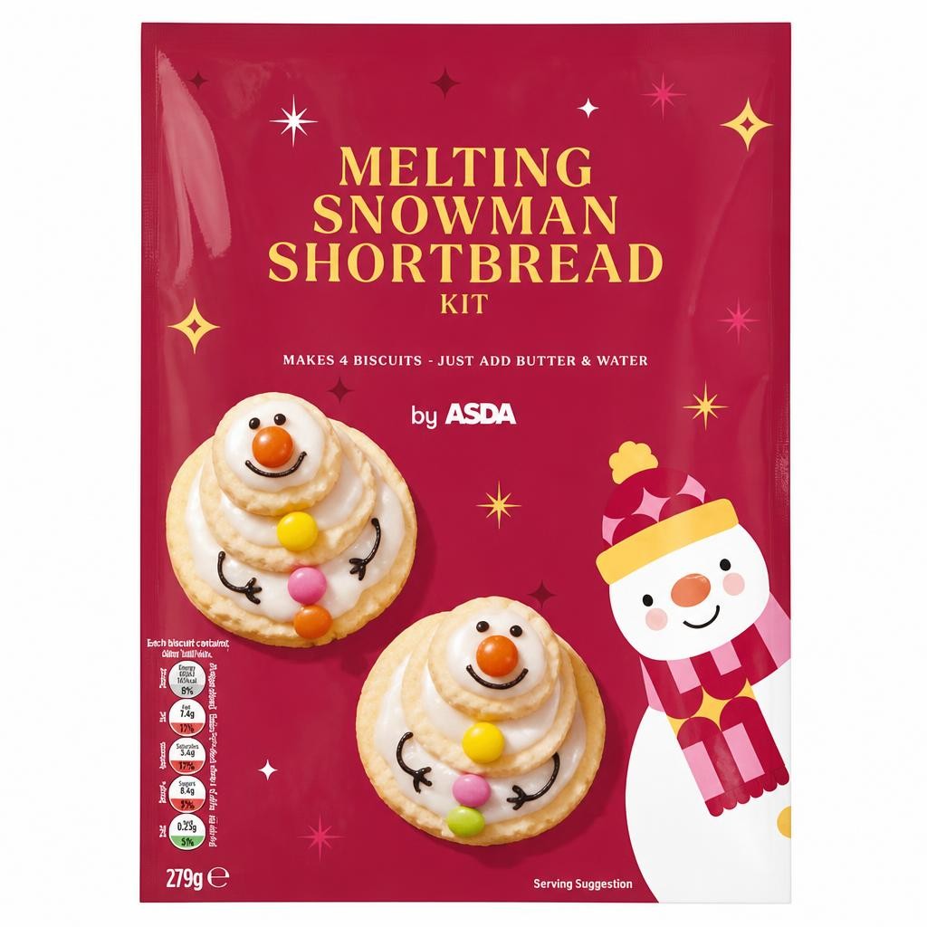 ASDA Melting Snowman Shortbread Kit 279g
