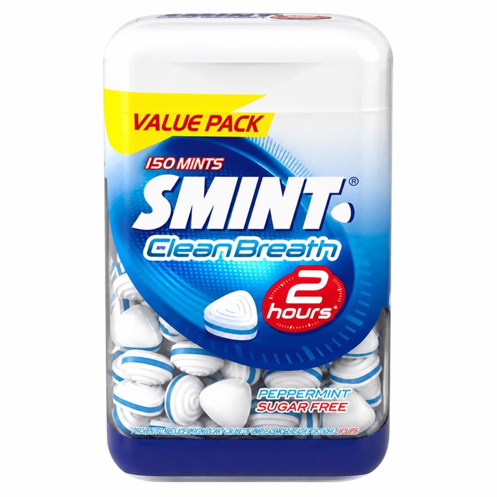 Smint 150 x Clean Breath 2 Hours XXL Peppermint Mints Botle