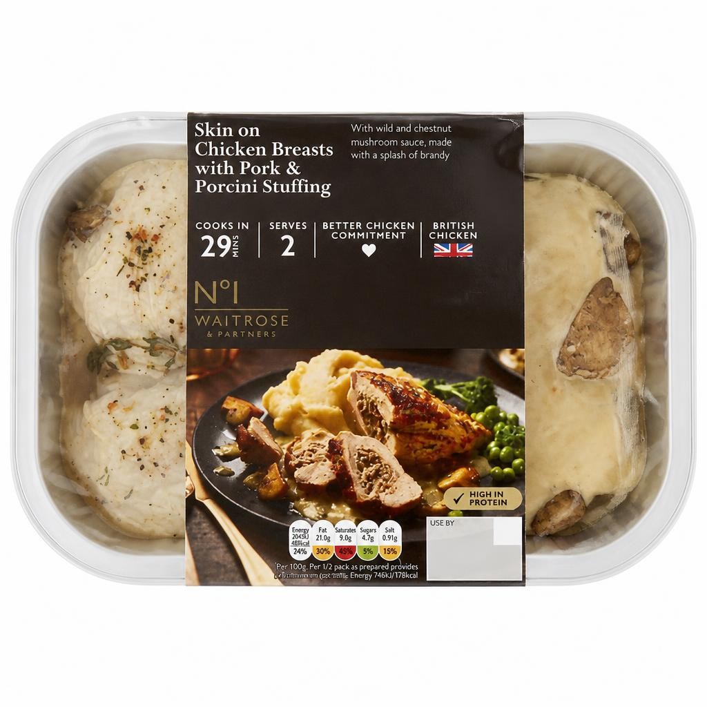 No.1 Skin on Chicken Breasts with Pork & Porcini Stuffing