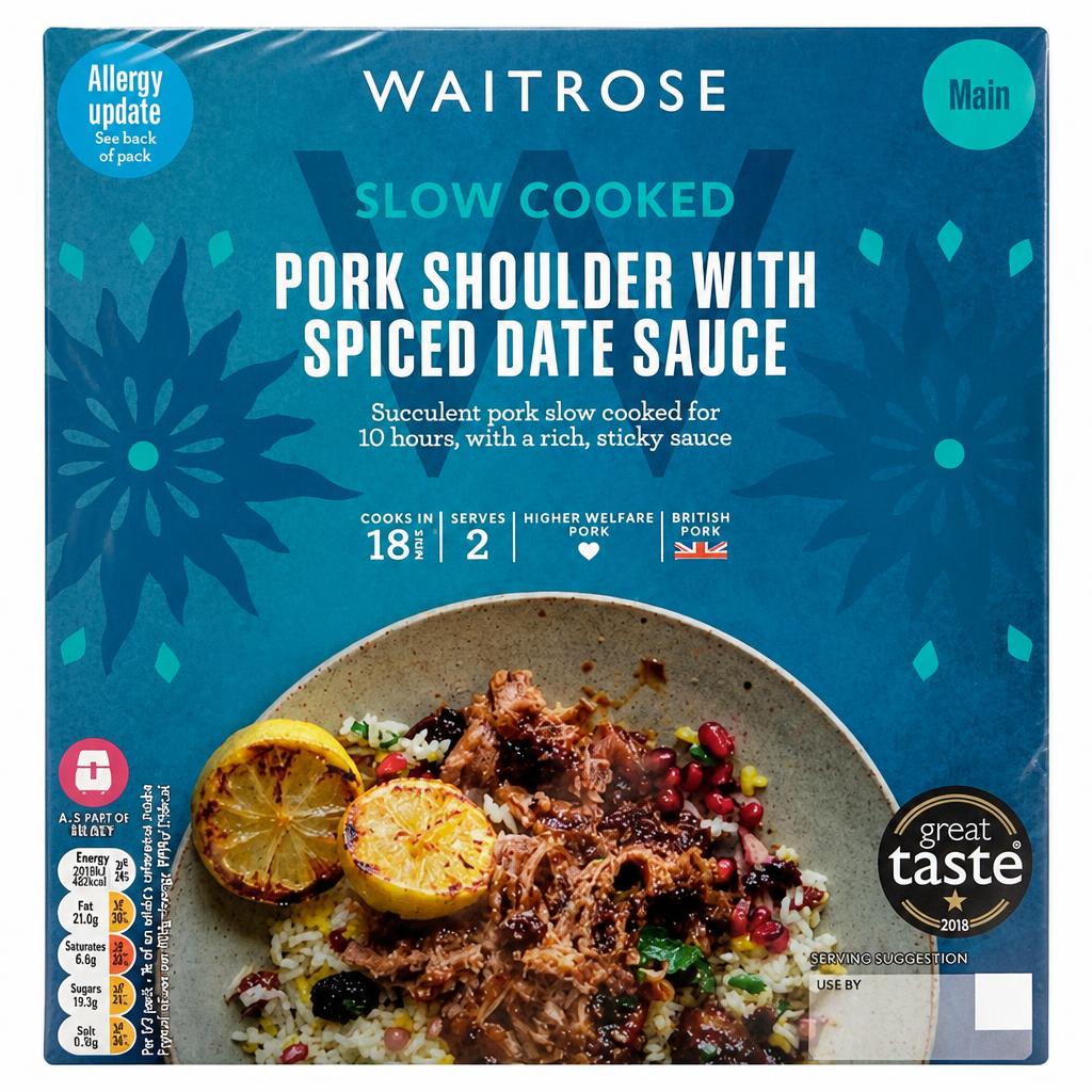 Waitrose Slow Cooked Pork Shoulder with Spiced Date Sauce