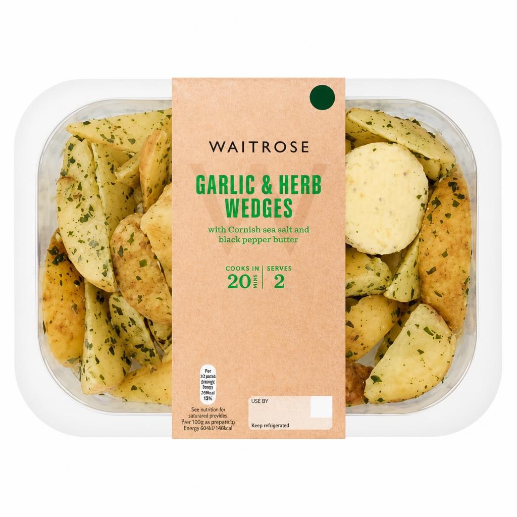 Easy To Cook Garlic & Herb Wedges (Serves 2)