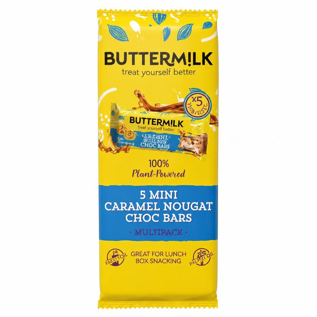 Buttermilk Mini Caramel Nougat Choc Bars 5 x 25g