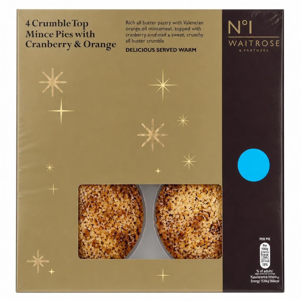 No.1 Cranberry & Orange Crumble Top Mince Pies