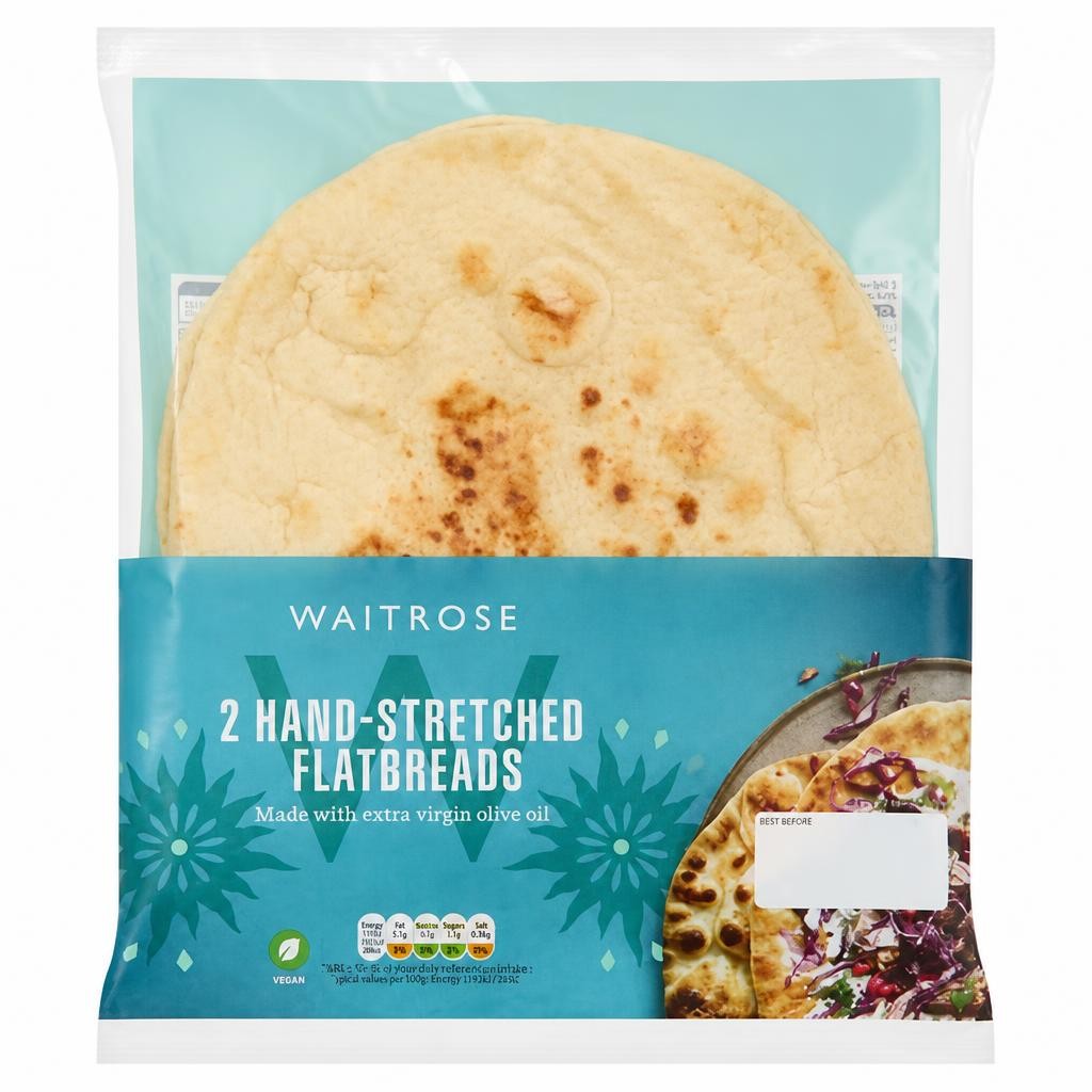 Waitrose Easy To Cook Plain Flatbreads