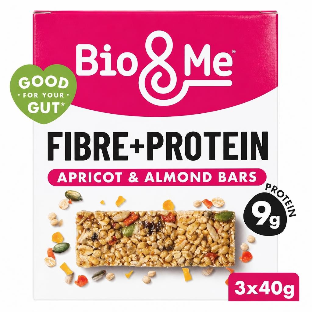 Bio&Me Apricot & Almond Fibre + Protein Bars 3x40g