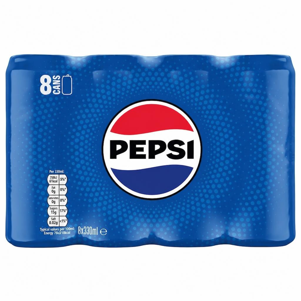 Pepsi Cola Soft Drink 8 x 330ml