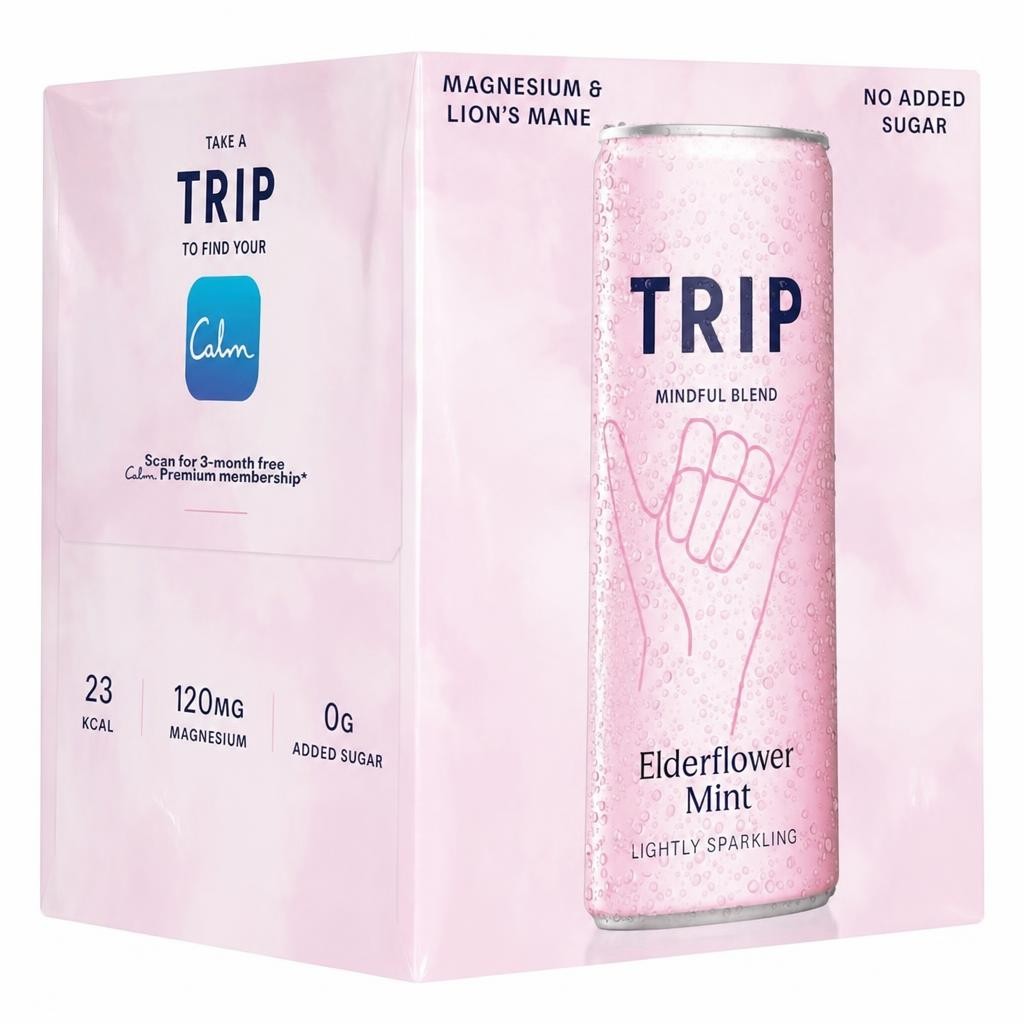 TRIP Mindful Blend Elderflower Mint 4x250ml