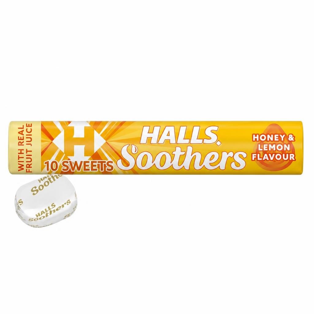 Halls Soothers Honey & Lemon Sweets with Liquid Centres 45g