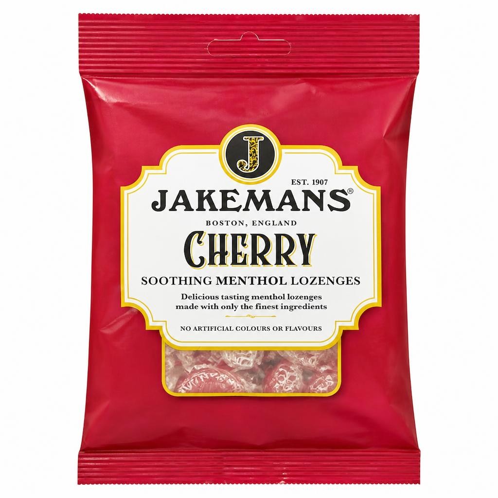 Jakemans Soothing Menthol Lozenges - Cherry 160g