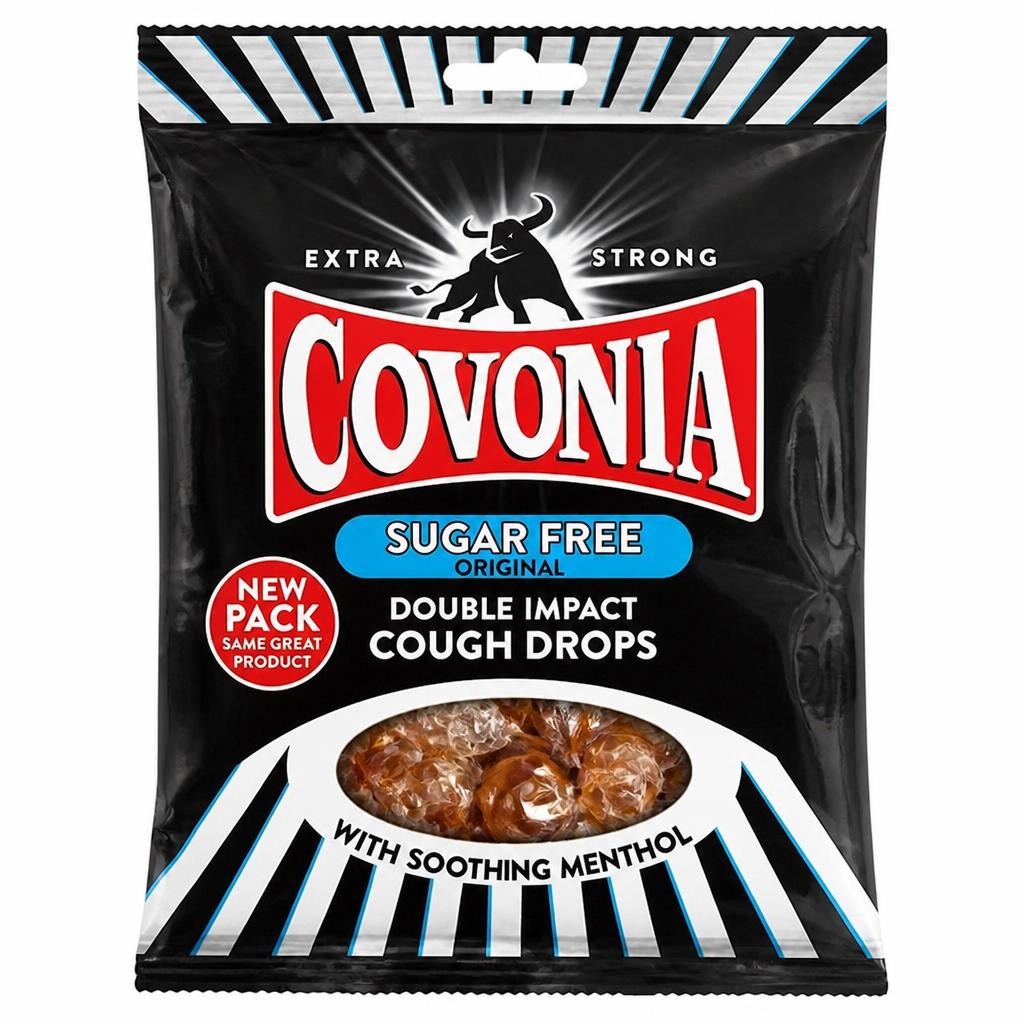 Covonia Sugar Free Original Double Impact Cough Drops 45g