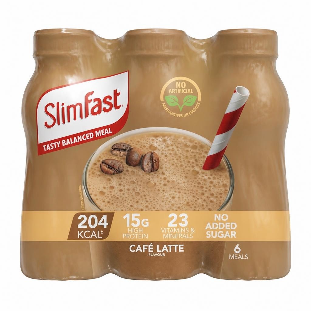 SlimFast Meal Replacement Shake - CafÃ© Latte 6 x 325ml