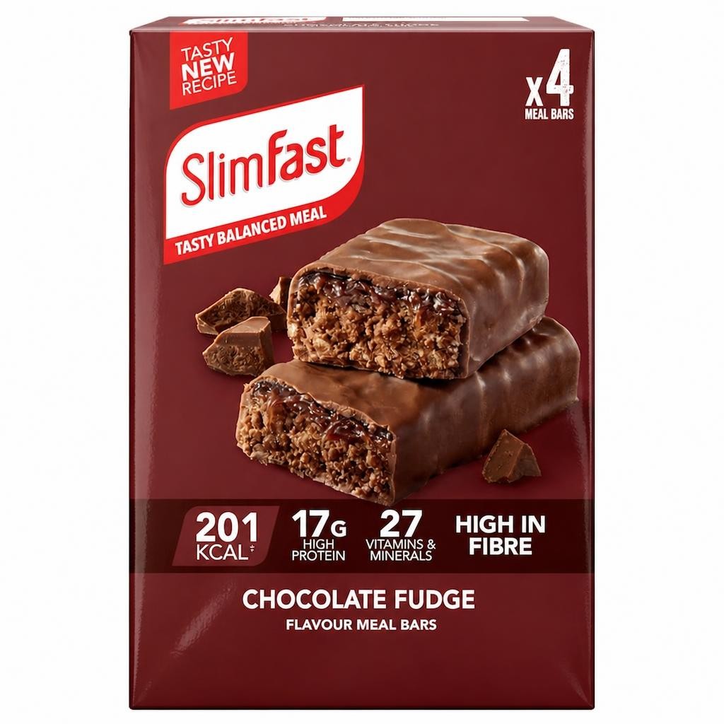 SlimFast Meal Replacement Bars Chocolate Fudge (4x60g)