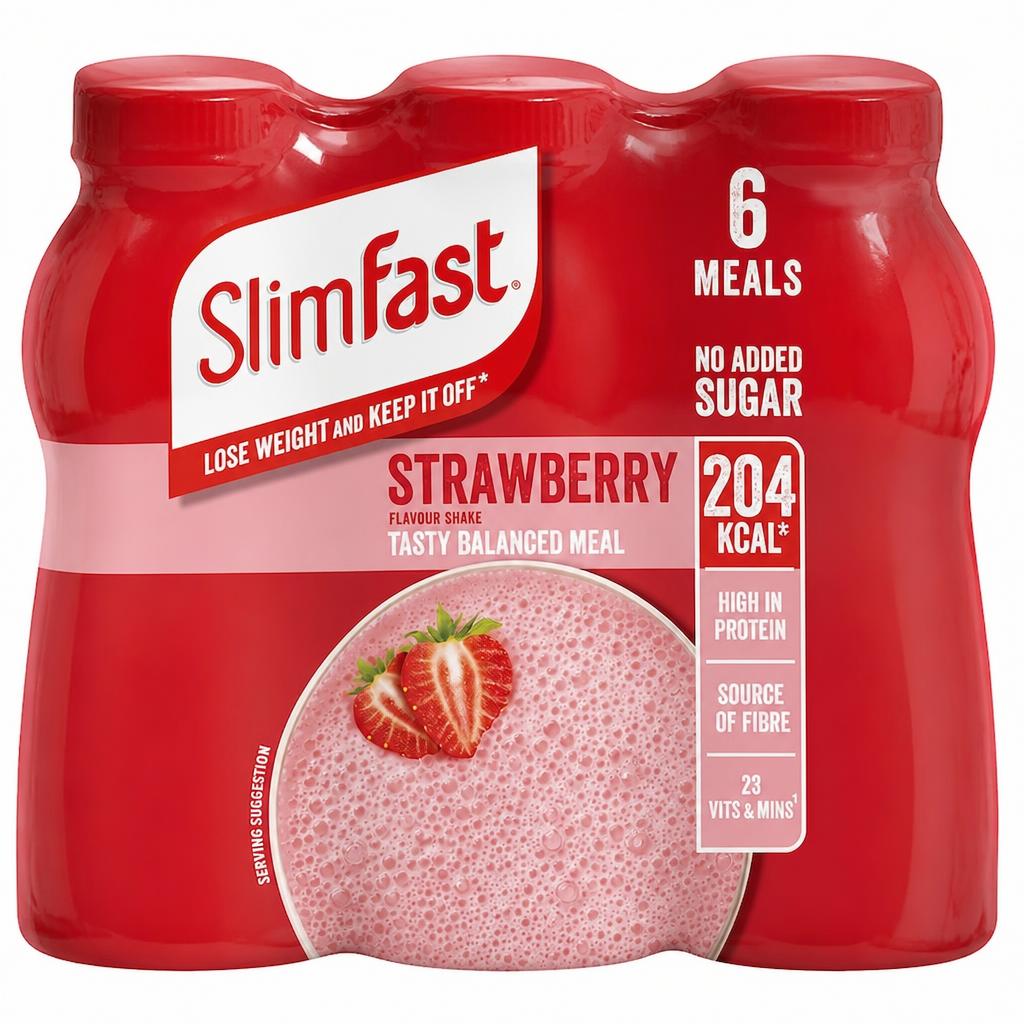 SlimFast Meal Replacement Shake - Strawberry Multipack 6 x 325ml