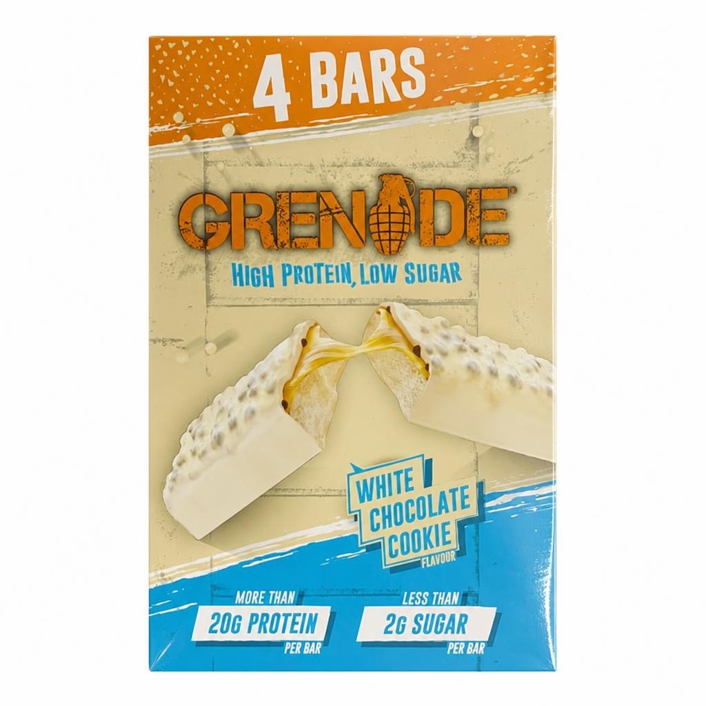 Grenade Protein Bar - White Chocolate Cookie 4 x 60g