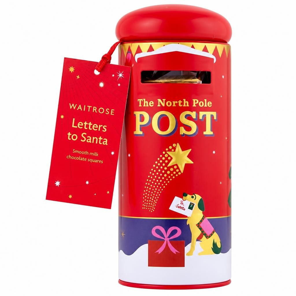 Waitrose Letters to Santa Smooth Milk Chocolate Squares