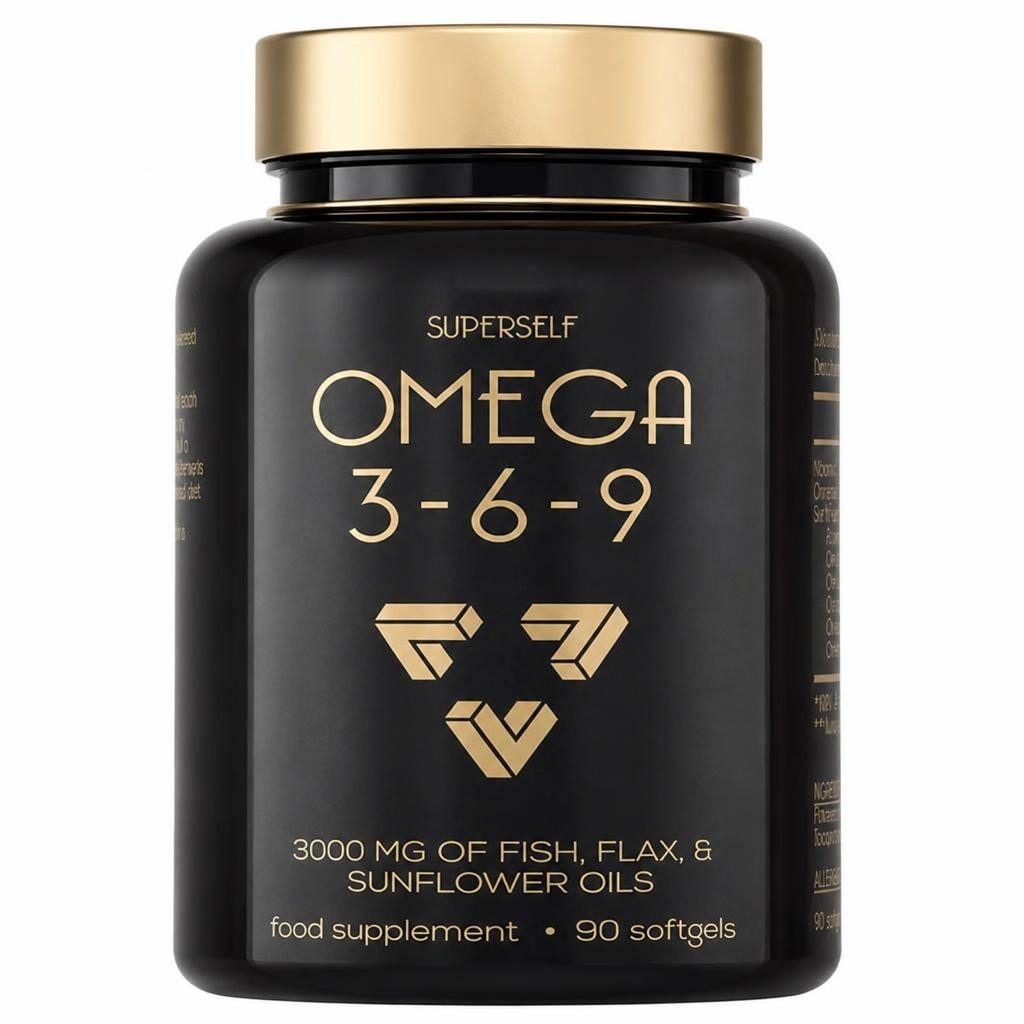 SuperSelf Omega 3-6-9 Capsules 3000mg 90 Softgels