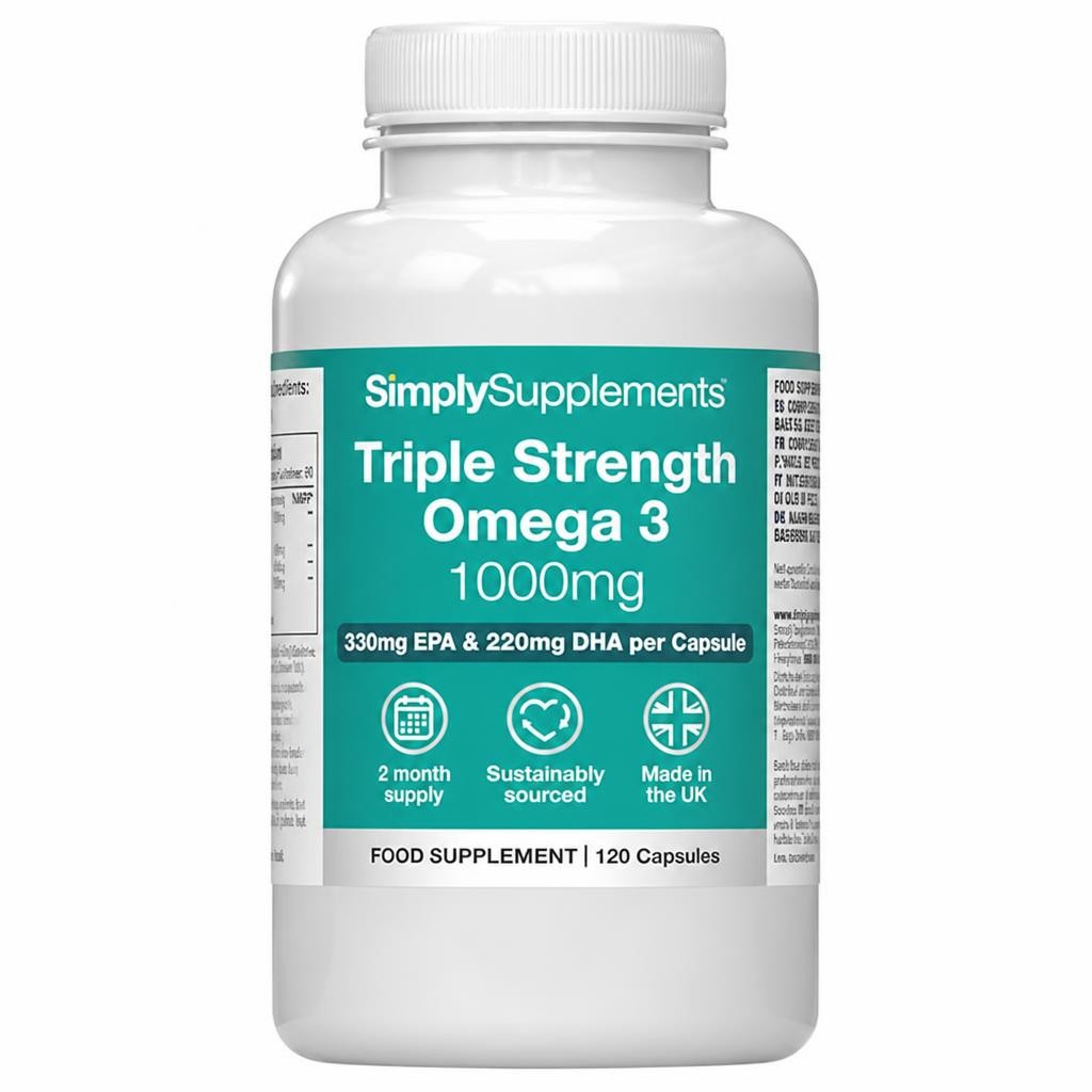 Triple Strength Omega 3 1,000mg - 120 Capsules