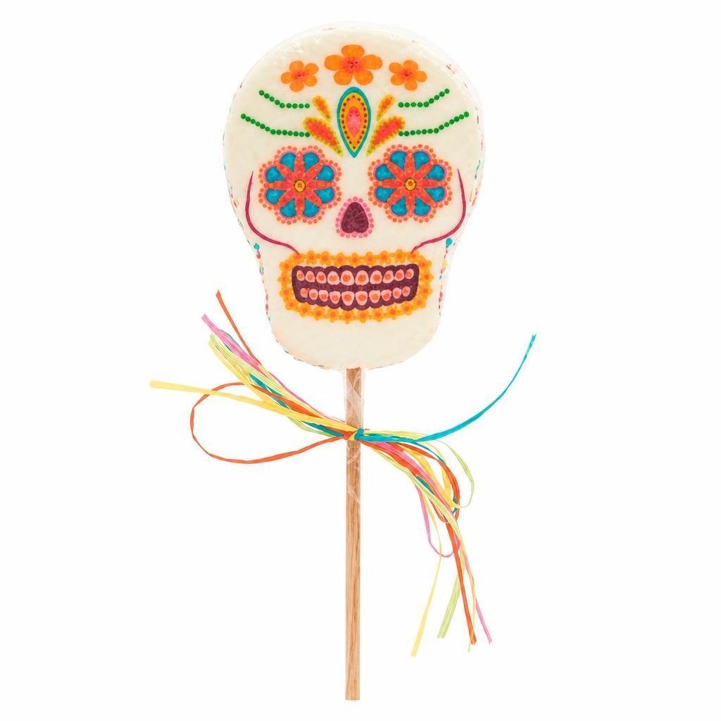 Skull Marshmallow Lollipop