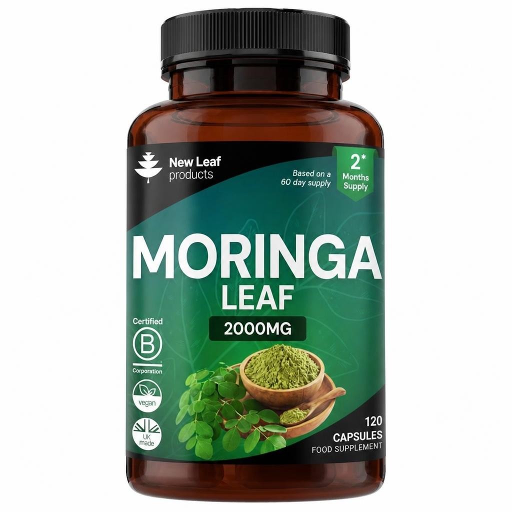 Moringa Leaf Capsules - 120 Vegan Capsules 2000mg