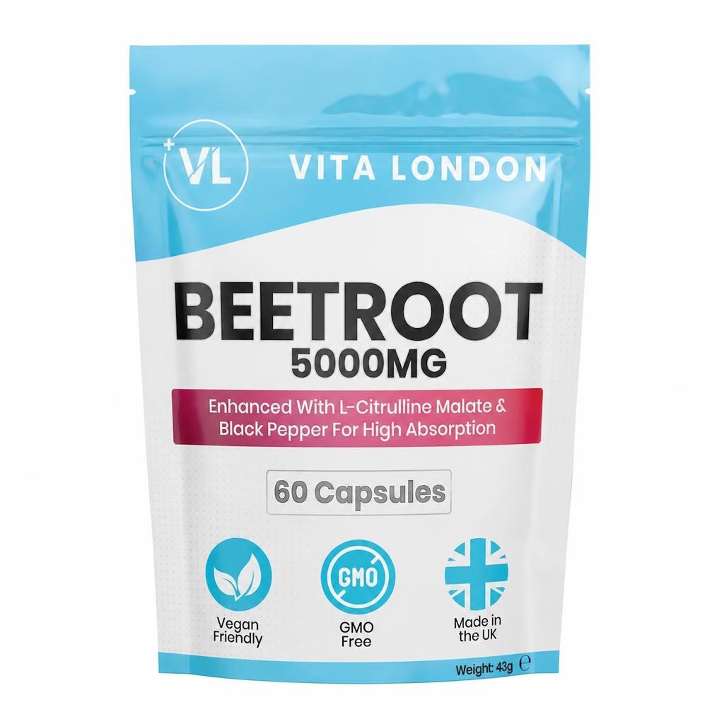 Beetroot Capsules - 5000mg +  L-Citrulline Malate & Black Pepper - 60 Capsules