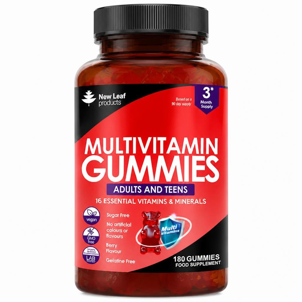 Multivitamin Sugar Free Gummies For Adults & Teens - 180 Vegan Gummies