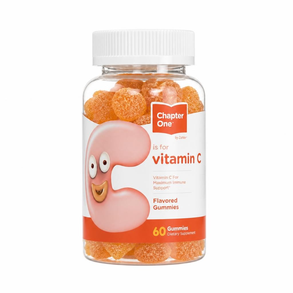 Chapter One, Vitamin C Kosher Orange Gummies 125 mg for Adults & Kids, 60c