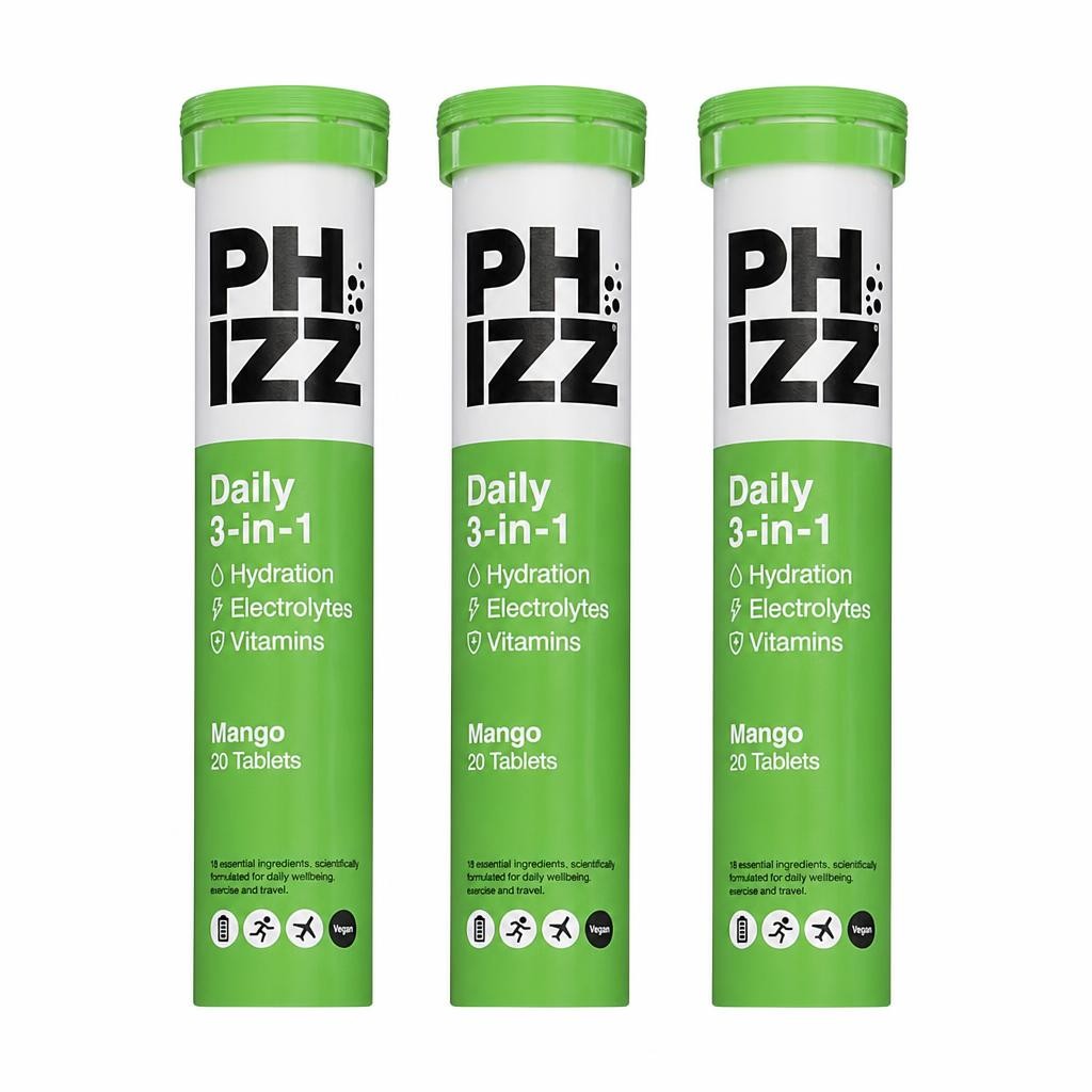 Phizz Mango 3-in-1 Hydration, Electrolytes and Vitamins Effervescent (60 Tablets)