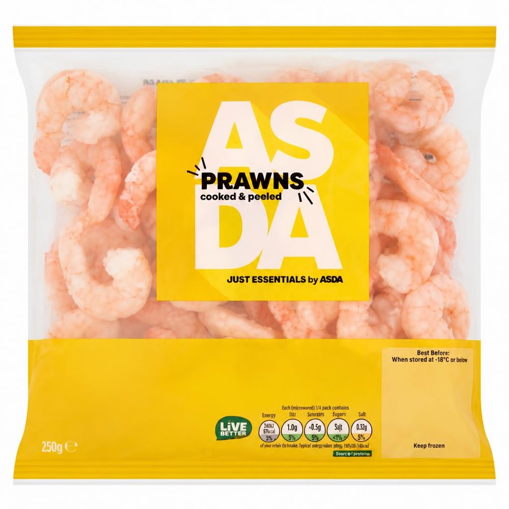 Asda Just Essentials by ASDA Cooked & Peeled Prawns 250g
