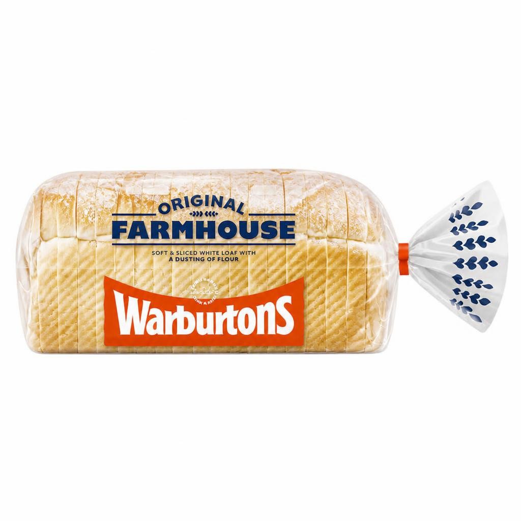 Warburtons Farmhouse Thick Sliced White Bread 800g