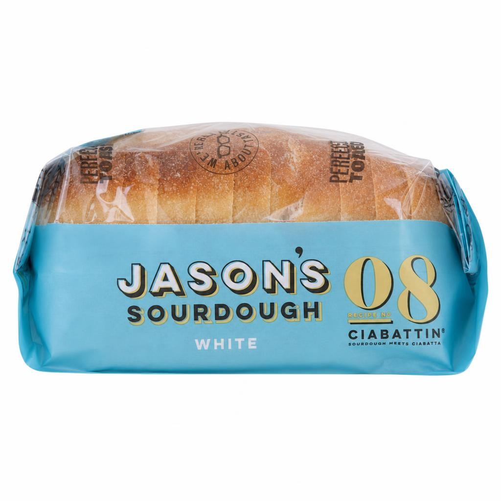 Jason's Recipe No 08 White Sourdough Ciabattin Bread 580g