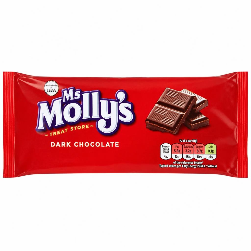 Ms Molly's Dark Chocolate Bar 100G
